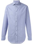 Armani Collezioni Fine Stripe Shirt, Men's, Size: 39, Blue, Cotton
