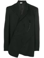 Comme Des Garçons Homme Plus Swirly Patterned Blazer - Black