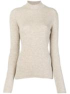 Pringle Of Scotland Ribbed Roll Neck Sweater - Neutrals