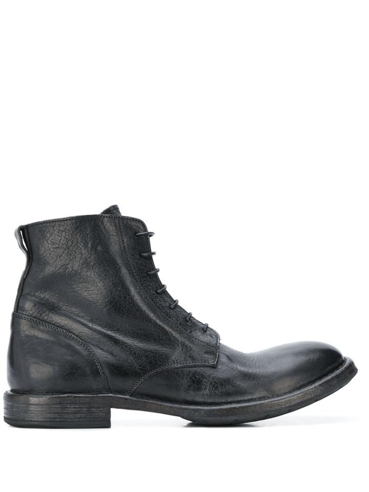 Moma Misnk Vintage-effect Ankle Boots - Black