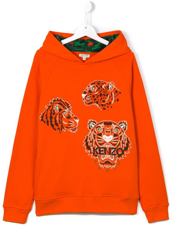 Kenzo Kids 'tiger' Hoodie, Boy's, Size: 14 Yrs, Yellow/orange