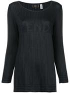 Fendi Pre-owned Logo Knit Top - Blue