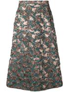 Rochas Floral Patterned Skirt - Green