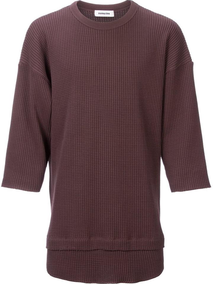 Monkey Time Oversized T-shirt, Men's, Size: Medium, Brown, Cotton