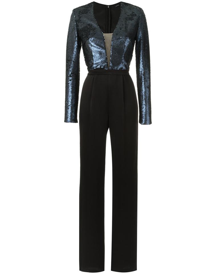 Tufi Duek Sequin Embroidered Jumpsuit - Black