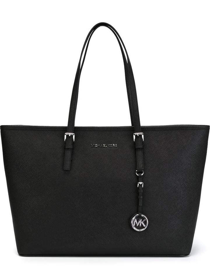 'jet Set Travel' Tote, Women's, Black, Leather, Michael Michael Kors