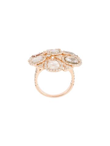 Saqqara 'coral' Diamond Ring, Women's, Metallic