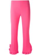 L'autre Chose - Pleated Trim Pants - Women - Polyester - 42, Pink/purple, Polyester