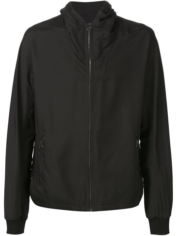 Lanvin Hooded Jacket, Men's, Size: 52, Black, Cotton/wool/polyimide