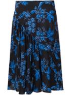 Stella Mccartney Floral Print Skirt, Women's, Size: 42, Black, Silk