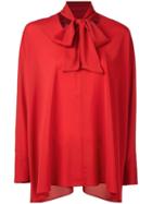 Astraet - Flared Blouse - Women - Triacetate - One Size, Red, Triacetate