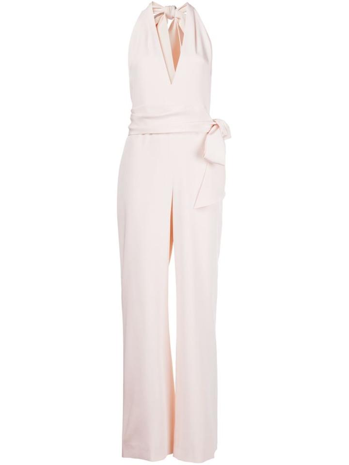 Cushnie Et Ochs Crepe Jumpsuit, Women's, Size: 10, Pink/purple, Silk