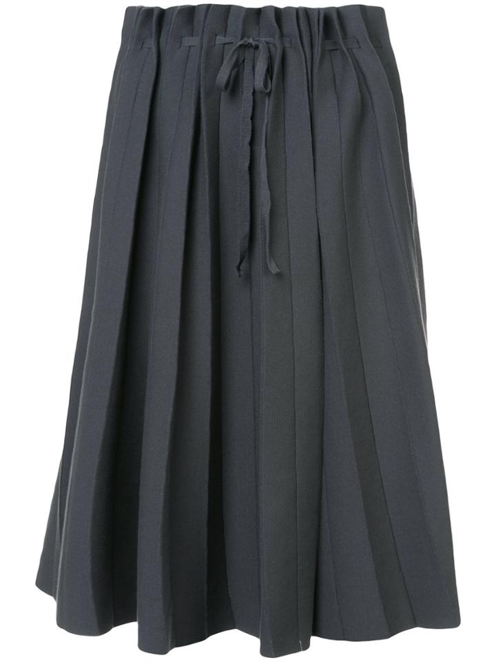 Label Under Construction Pleated Full Skirt - Grey