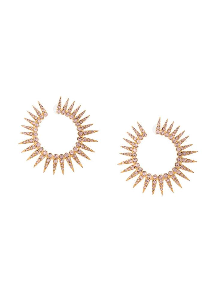 Oscar De La Renta Spiked Earrings - Nude & Neutrals