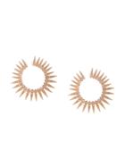 Oscar De La Renta Spiked Earrings - Nude & Neutrals