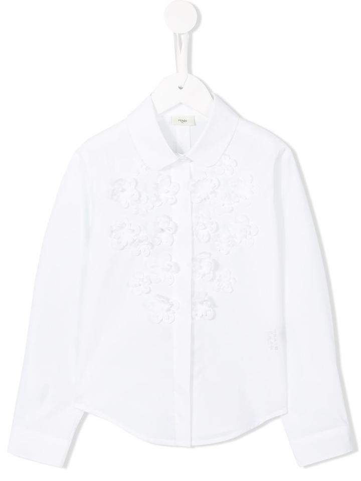 Fendi Kids Classic Shirt, Girl's, Size: 10 Yrs, White