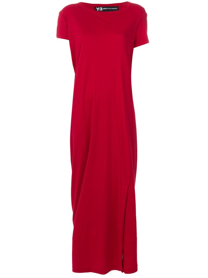 Y-3 Striped Panel Dress - Red
