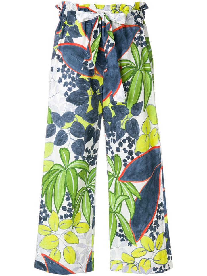 Luisa Cerano Floral Print Pants - Multicolour