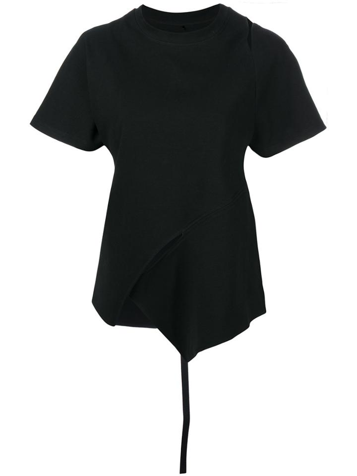 Proenza Schouler Asymmetric Cut Out T-shirt - Black