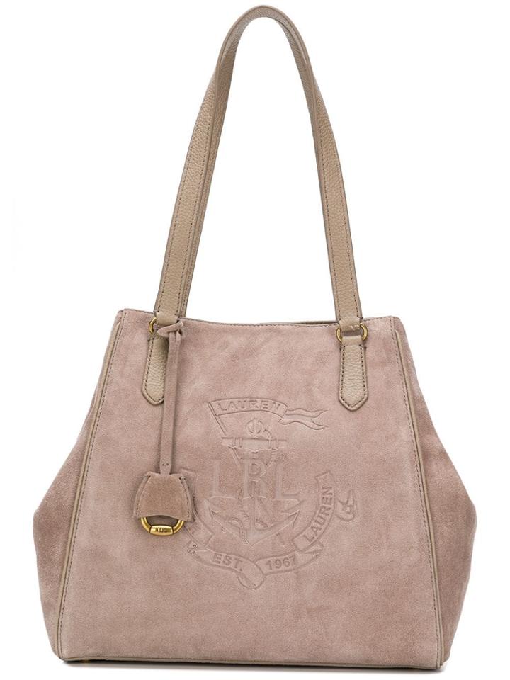 Lauren Ralph Lauren Anchor Suede Tote Bag - Nude & Neutrals