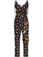 We Are Leone Floral Print Jumpsuit - Black