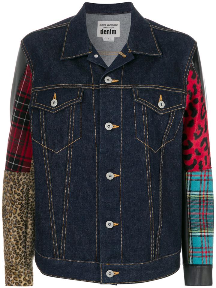 Junya Watanabe Comme Des Garçons Multi Fabrics Denim Jacket - Blue