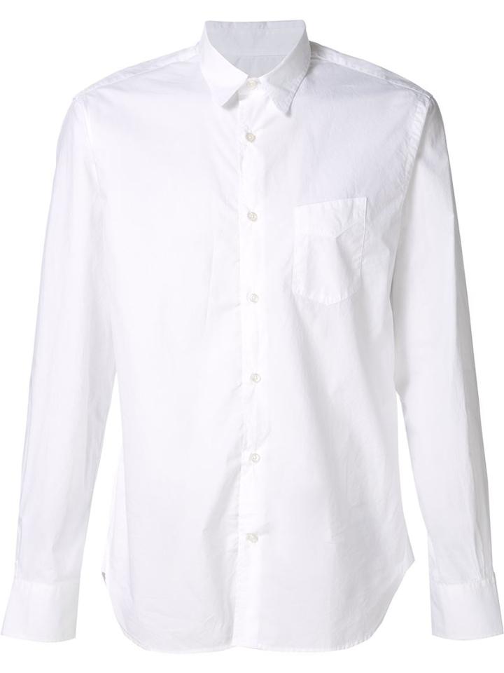 Officine Generale Classic Shirt, Men's, Size: L, White, Cotton
