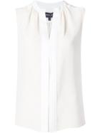 Derek Lam Sleeveless Blouse With Nehru Collar - Nude & Neutrals