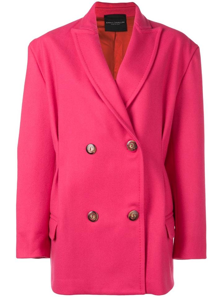 Erika Cavallini Double Breasted Blazer - Pink