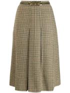 Céline Pre-owned Checked Midi Skirt - Green