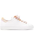 Emilio Pucci Ribbon Lace-up Twill Trainers - White