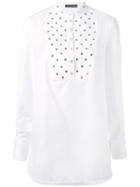 Alexander Mcqueen - Studded Bib Shirt - Women - Cotton/metal - 36, White, Cotton/metal