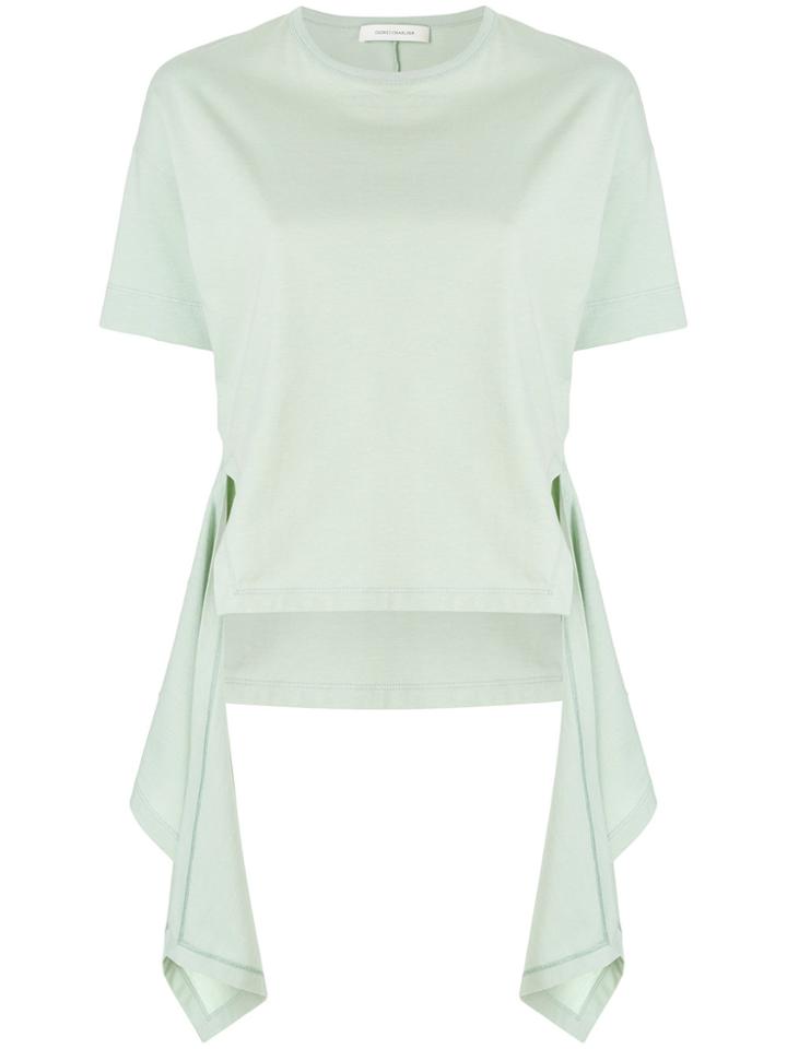 Cédric Charlier Cut Out Panel T-shirt - Green