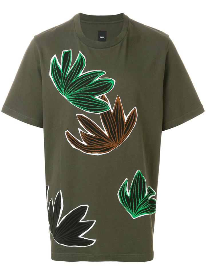 Oamc Leaf Print T-shirt - Green