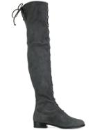 Stuart Weitzman Lace-up Over-the-knee Boots - Grey