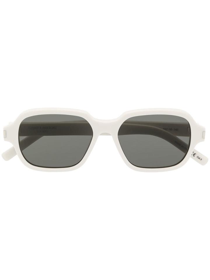 Saint Laurent Eyewear Square Framed Sunglasses - White