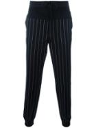 Juun.j Striped Trousers, Men's, Size: 46, Black, Polyester