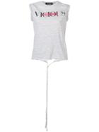 Dsquared2 Vicious Tie Back Tank - Grey