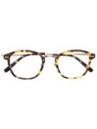 Matsuda Round Frame Glasses, Brown, Acetate/titanium