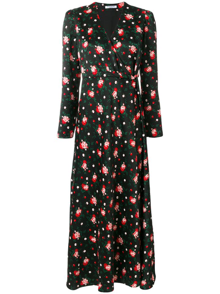 Vivetta Floral Print Dress - Black