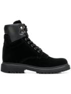Moncler Velvet Ankle Boots - Black