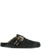 Isabel Marant Mirvin Eyelet Embellished Mules - Black
