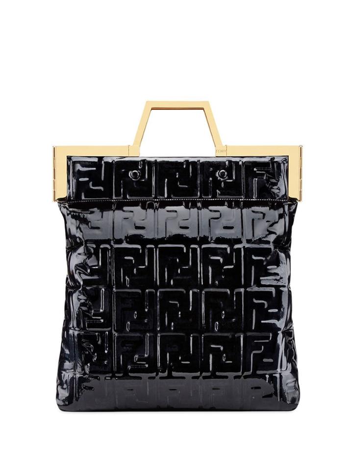Fendi Ff Logo Shopper - Black