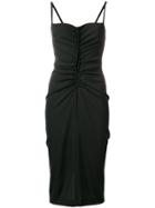 Pinko Mia Ruched Midi Dress - Black