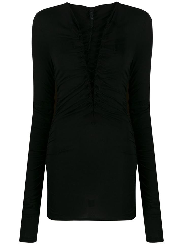 Unravel Project Lace-up Top - Black