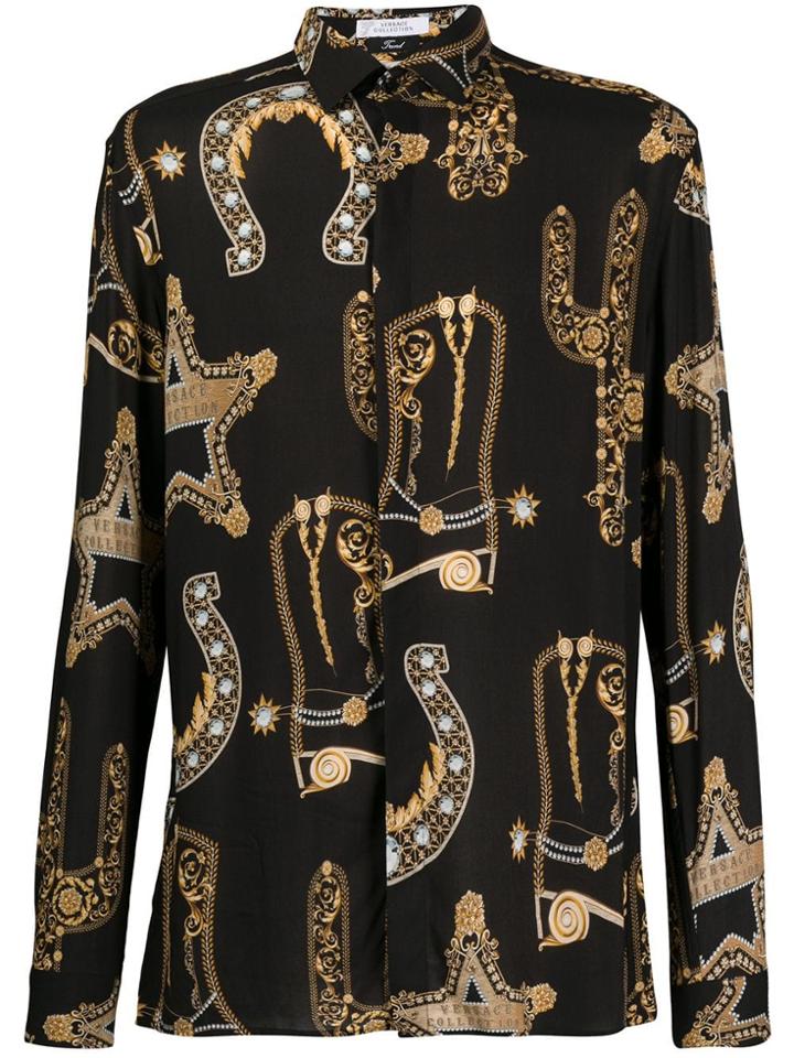 Versace Collection All-over Print Shirt - Black