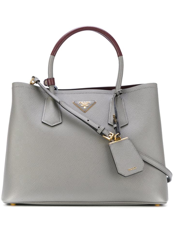 Prada Large Galleria Tote Bag - Grey
