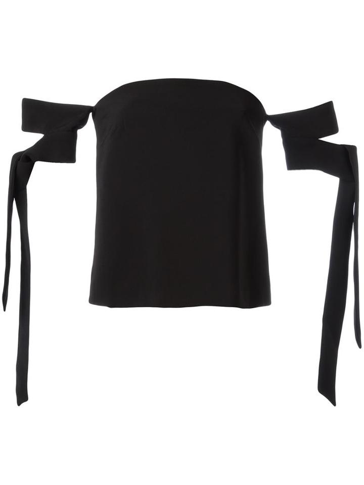 C/meo Off The Shoulder Blouse, Women's, Size: Medium, Black, Polyester