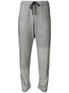 Lost & Found Rooms Full Stripes Intarsia Pants - Black