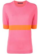 Luisa Cerano Stripe Knitted Top - Pink